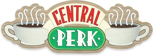 Friends Central Perk Coffee Wood Wall Decor - From the Hit TV Show - Large Central Perk Sign for Kitchen, Office or Movie Room