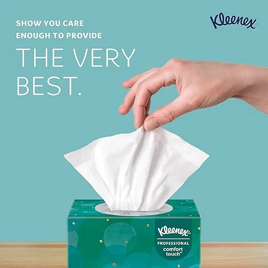 Kleenex® Professional Facial Tissue, Bulk (21271), 2-Ply, White, Upright Facial Tissue Cube Boxes for Business (90 Tissues/Box, 6 Bundles of 6 Boxes/Case, 36 Boxes/Case, 3,240 Tissues/Case)