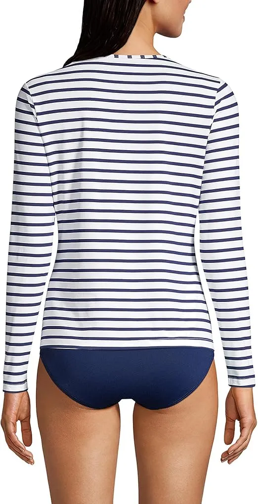 Lands' End Women's Long Sleeve Relaxed UPF 50 Rash Guard