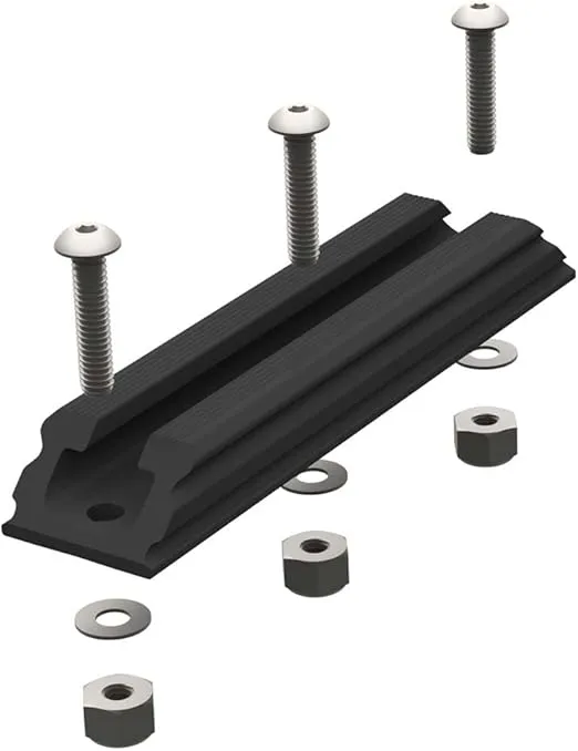 YakAttack GTSL90 GearTrac 4in Light/Medium Duty Polymer Kayak Mount Track (GTSL90-BK04)