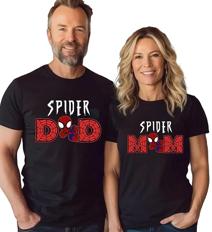 Custom Family Spider Shirt, Birthday Boy, Family Matching Shirts, Spider Dad, Spider Mom Shirts, Birthday Party Family Tee, Spider Family Tee
