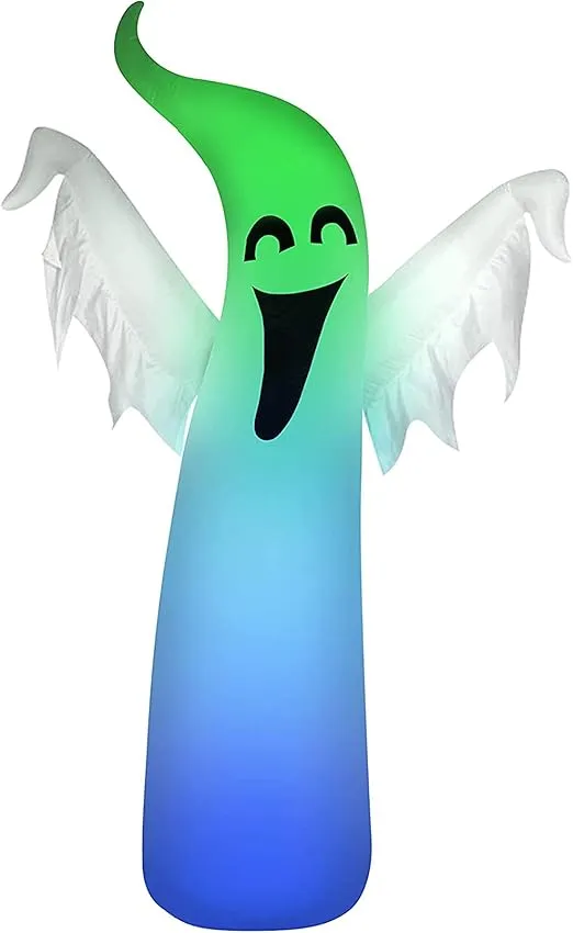 Occasions 5 Foot Pre Lit LED Giant Self Inflatable Color Changing Halloween Ghost Yard Decoration for Indoor and Outdoor Usage