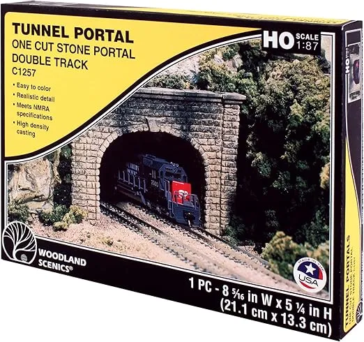 Woodland Scenics WS 1257 Ho Tunnel Portal-Cut Stone Double