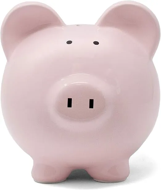 Child to Cherish Ceramic Piggy Bank, Pink