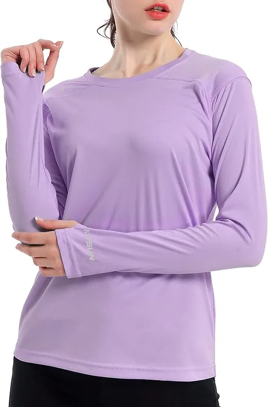 Women's UPF 50+ UV Sun Protection Shirt Outdoor Performance Long Sleeve Rash Guard Shirts for Hiking,Swim,Fishing