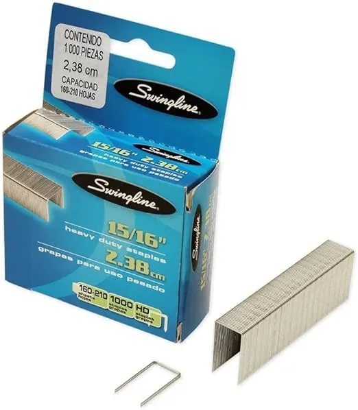 Swingline Staples, Heavy Duty, 15/16" Length, 210 Sheet Capacity, 100/Strip, 1000/Box, 1 Pack (35320)