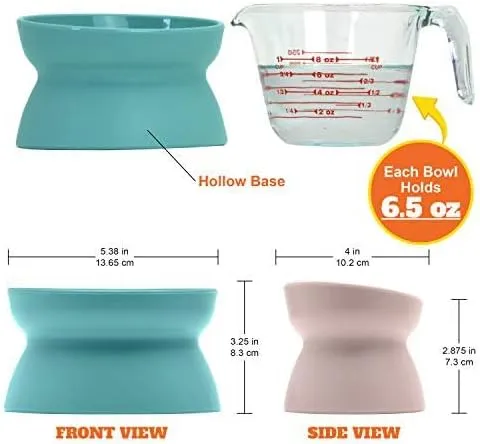 Kitty City Raised Cat Bowls, Small Bowl 2pk (Modern)