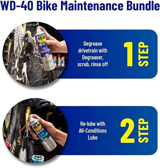 WD-40 All Conditions Bike Chain Lube and Chain Cleaner/Degreaser
