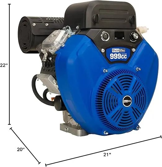 DuroMax XP35HPE 999cc OHV V-Twin Push Button Start Horizontal Shaft Engine , Blue