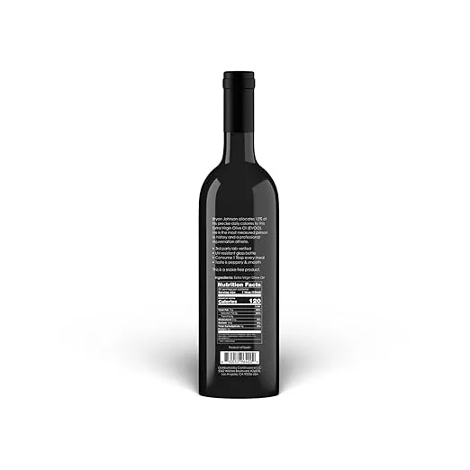 Blueprint Bryan Johnson Extra Virgin Olive Oil - Cold Pressed Polyphenol Rich EVOO (over 400 mg/kg), Smooth Peppery Flavor, Keto & Paleo Friendly, 3rd Party Verified, Single Source, 750ml Glass Bottle