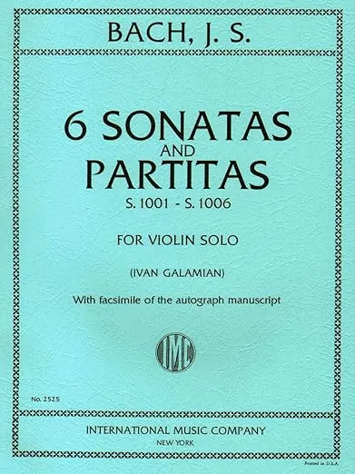 INT2525 - Bach - 6 Sonatas and Partitas S.1001-s.1006 For Violin Solo