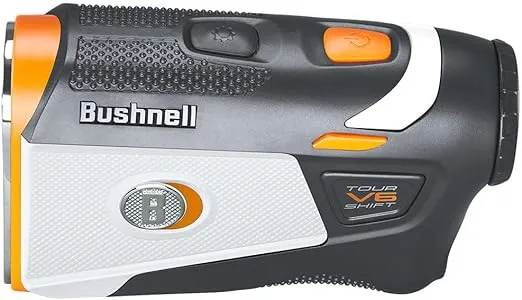 Bushnell Tour V6 Shift Golf Rangefinder with Slope Switch, Visual Jolt Flag Locking, Magnetic Mount, 1300 Yard Range 6X Magnification