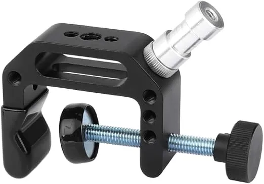 CAMVATE Robust C Clamp with 1/4" & 3/8" Male & Female Thread Screw Mounting Points (Universal Type) - 2474