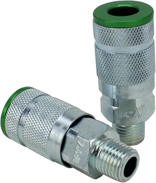 Milton ColorFit Coupler & Plug Kit (14 Piece), A-Style 1/4 NPT Green, S-314AKIT