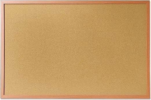 Cork Bulletin Board for Wall - 36” x 24” Bulletin Board Wall Mounted Wood Frame Message Board pin Board for School,Office and Home