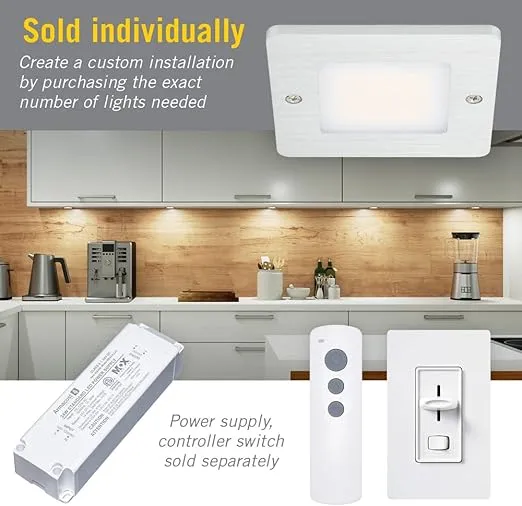 Armacost Lighting Square Low Profile Under Cabinet LED Puck Light 2700K 218211