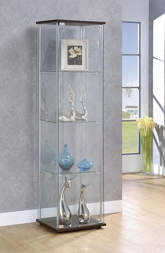 Coaster Bellatrix Curio Cabinet, Cappuccino
