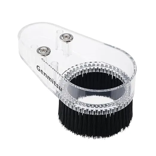 CNC Dust Shoe Replacement Base Bottom Cover with 32mm Long Nylon Brush for 65mm & 69mm Diameter CNC Dust Shoe,Transparent ABS