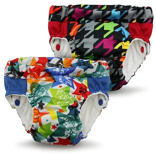Kanga Care Lil Learnerz Reusable Swim and Toilet Training Pants (XSmall - Dragons Fly & Invader)