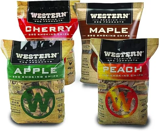 WESTERN 80485 BBQ Smoking Chips, 4 pack