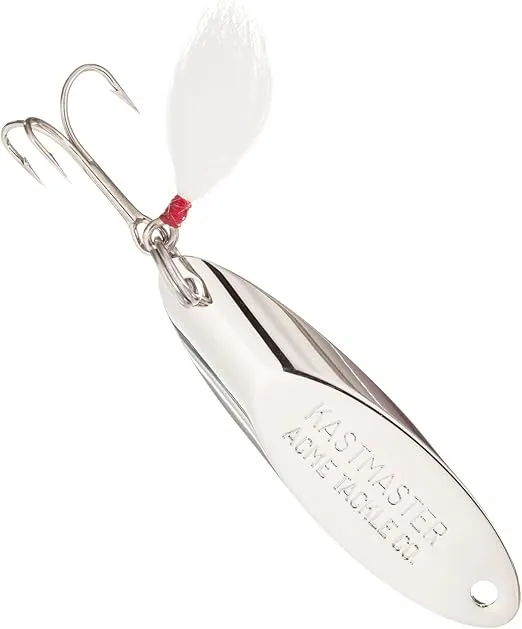 acme Kastmaster Lure with Bucktail Teaser and Treble Hook