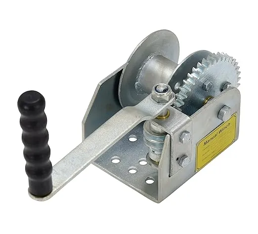 Vestil Wall-S Wall Mounted Hand Winch, Single,Silver