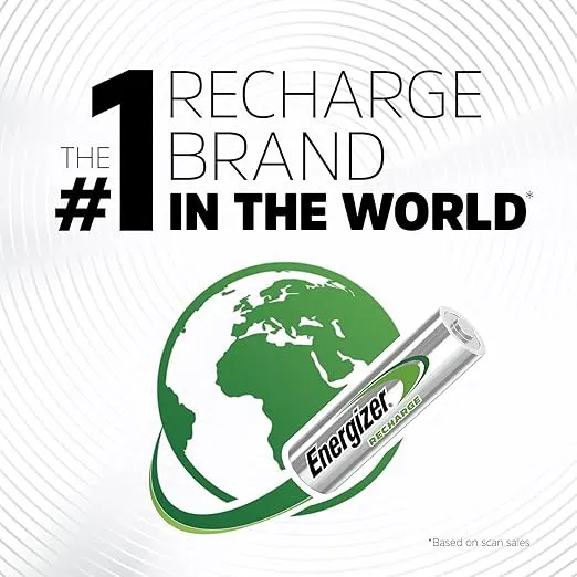 Energizer Rechargeable AA Batteries, Recharge Power Plus Double A Battery Pre-Charged, 8 Count