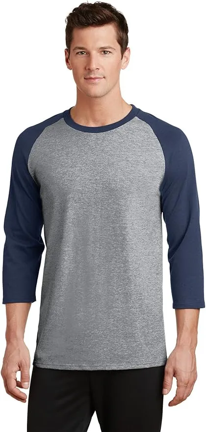 Port & Company Core Blend 3/4-Sleeve Raglan Tee. PC55RS