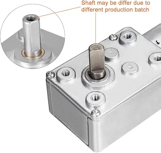uxcell DC 12V 6RPM Worm Gear Motor 6mm Female Shaft High Torque Turbine Reducer