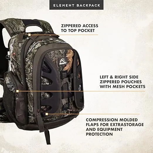 Insights Hunting by frogg toggs- The Element, Heavy Duty 1,831 Cubic Inch Hiking Fishing Camping Hunting Backpack