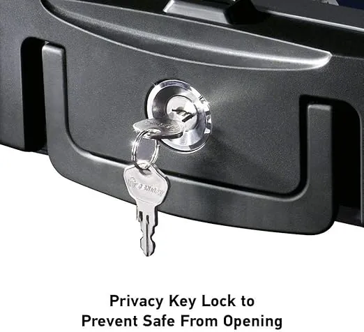 SentrySafe H0100 Fireproof Waterproof Box with Key Lock, 0.17 Cubic Feet Black [New Improved Version]