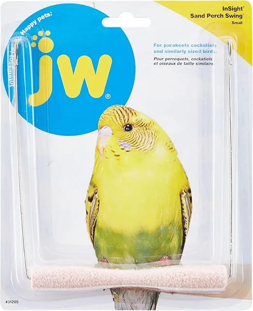 JW Pet Company Insight Sand Perch Swing Bird Toy, Small, Assorted