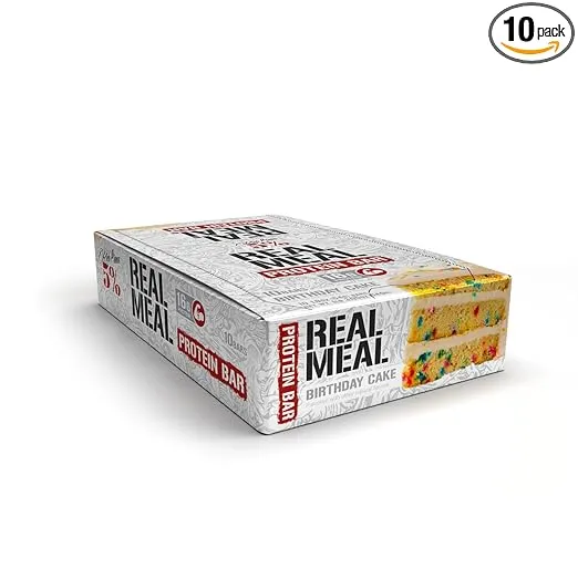 5% Nutrition Real Meal Protein Bars - (Birthday Cake, Caddy)