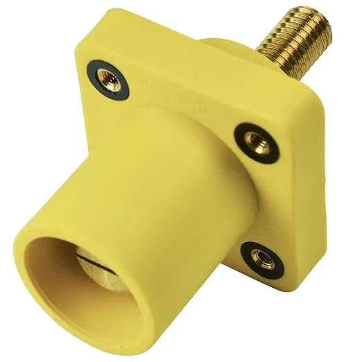 Marinco Power Products CLS40MRSB-H CLS 16 Series Panel Mount (400A/ 600V) 1.125" Threaded Stud; Male - Yellow (H)