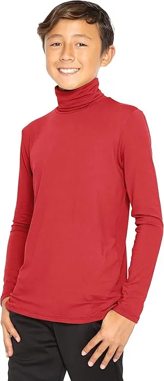 Oh So Soft Boy's Long Sleeve Poly Spandex Turtleneck