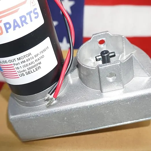 RV Slide Out Motor 18:1 Ratio M-8910 30 Amp 12 Volt Slide Out Replace 132682, 295380, RP-785615, 131903, Replace RV Slideout Motors