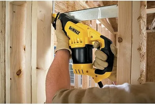 DEWALT DWE357 10-Amp Compact Reciprocating Saw, Yellow, 6 inches