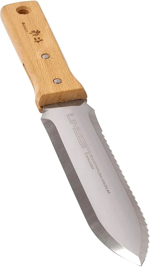 Nisaku NJP650 The Original Hori Hori Namibagata Japanese Stainless Steel Weeding Knife