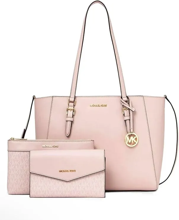 Michael Kors Charlotte Large 3-in-1 Tote Crossbody Handbag Leather