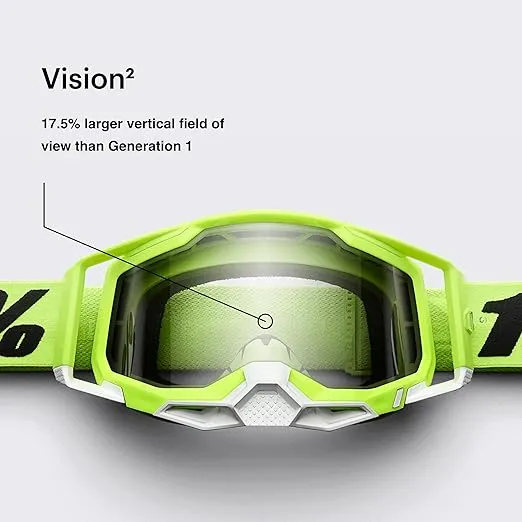 100% Strata 2 Sand Motocross & Mountain Bike Goggles - MX and MTB Racing Protective Eyewear
