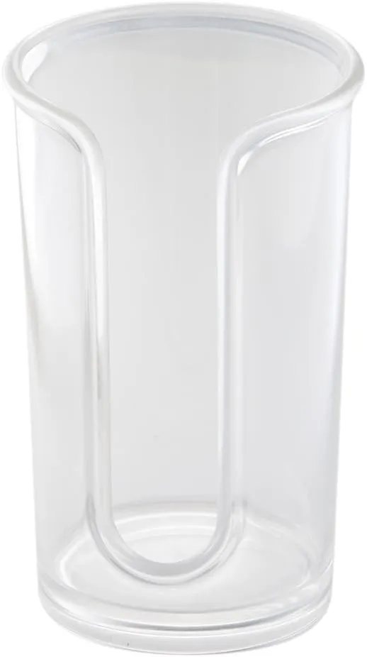 iDesign Plastic Cotton Round Holder and Dispenser, The Clarity Collection – 3” x 3” x 5”, Clear