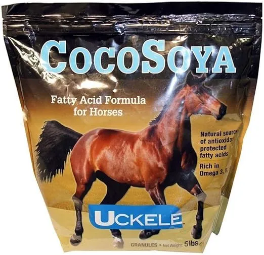 Uckele CocoSoya Granular Horse Supplement - Omega Fatty Acid Supplement for Horses - Equine Vitamin & Mineral Supplement - 5lb