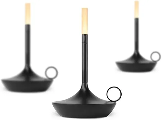 Wick Portable LED Lamp (Black, Short)