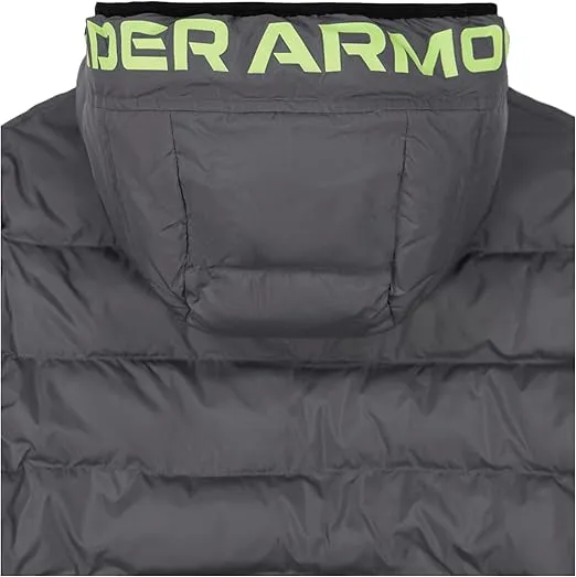 Under Armour Boys' Pronto Colorblock Puffer Jacket, Mid-Weight, Zip Up Closure, Repels Water