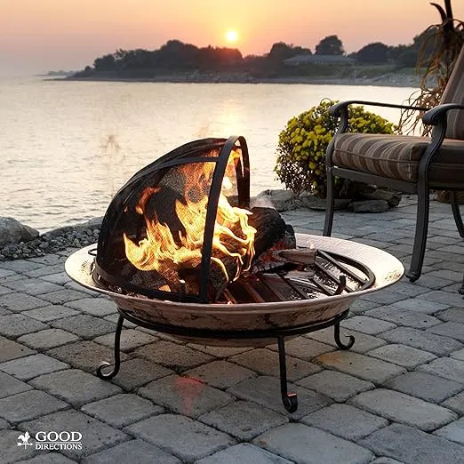 Good Directions 775 Heavy Duty Pit Spark Fire Screen Hinged for Easy Access, 29 Inch