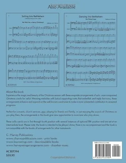 Following the Star, Solo Christmas Carol Arrangements for Unaccompanied Cello