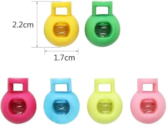 Hysagtek Plastic Cord Locks for Drawstrings Shoelaces, 100 Pcs Adjustable Round Cord Stops for Paracord, Backpacks