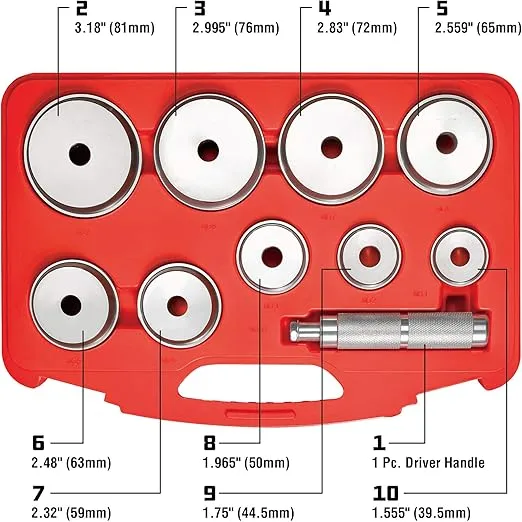 Alltrade 10 Pc. Bearing And Race Installer Kit - 948004