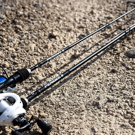KastKing Perigee II Spinning & Casting Fishing Rods, Fuji O-Ring Line Guides, 24 Ton Carbon Fiber Casting and Spinning Rods - Two Pieces,Twin-Tip Rods and One Piece Rods