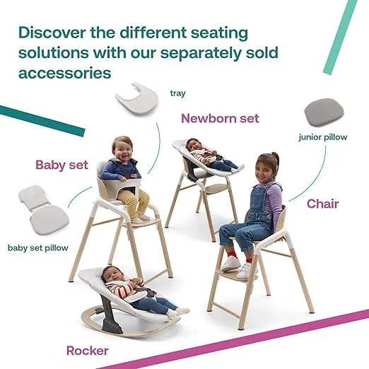 Bugaboo Giraffe Rocker for Giraffe Chair Newborn Set, Sustainable, Stylish Design, Natural Wood